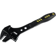 Verstellbarer Einmaulschlüssel mit Millimeter-Skala und ergonomischem Griff, WGB Logo.