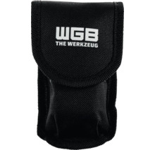 Schwarze Werkzeugtasche aus Textilgewebe, WGB Logo.
