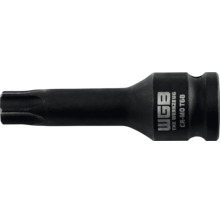 WGB Torx-Schraubendrehereinsatz T60 aus schwarzem Chrom-Molybdän-Stahl.