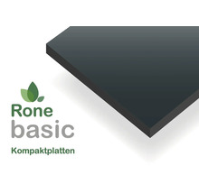 Rone basic Kompaktplatte in Anthrazit, Rone basic Logo.