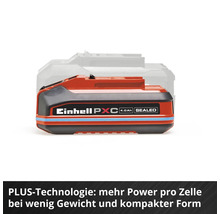 Einhell Akku 18 Volt 4 Ampere Stunden Power X Change Sealed im Größenvergleich