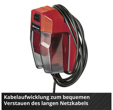 Einhell Gerät mit integrierter Kabelaufwicklung für das Netzkabel und Einhell Logo.