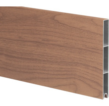 Zaunbrett aus Aluminium in Holzoptik, Hohlkammerprofil für Sichtschutz.