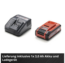 Einhell Power X-Change Starter-Kit bestehend aus einem 18 Volt Akku mit 3,0 Amperestunden und dem passenden Ladegerät