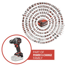 Akku-Bohrschrauber als Teil der Power X-Change Familie mit einer Vielzahl an kompatiblen Werkzeugen und Gartengeräten.