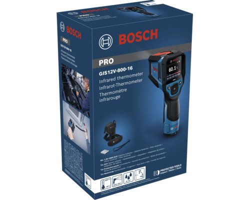 Bosch Professional Infrarot Thermometer GIS 12V 800 16 in Verpackung mit Zubehör
