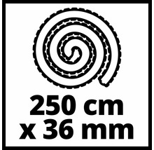 Aufgerolltes Dichtungsband mit einer Länge von 250 Zentimeter und einer Breite von 36 Millimeter