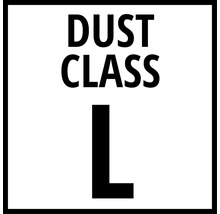 Symbol für Staubklasse L zur Kennzeichnung von Staubsaugern.