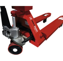 Holzmann Hubwagen HUB30KG für den Transport von Paletten und schweren Lasten mit Hydraulikpumpe und stabilem Stahlrahmen
