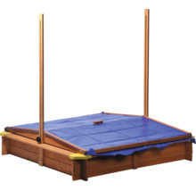 Sandkasten aus Holz mit klappbarem Dach und Abdeckplane