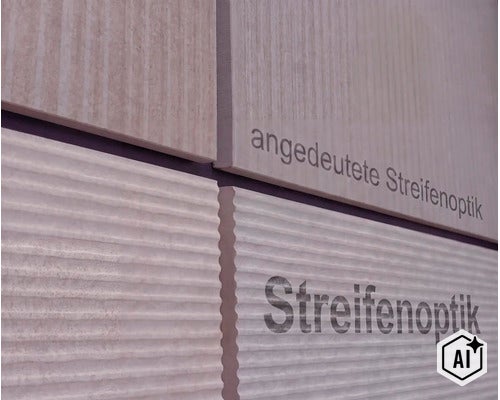 Fliesenbelag mit Streifenoptik und angedeuteter Streifenoptik im Nahbereich (Image AI modified or generated)