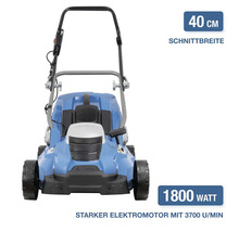Hyundai Elektro Rasenmaeher mit 1800 Watt Motor und 40 Zentimeter Schnittbreite