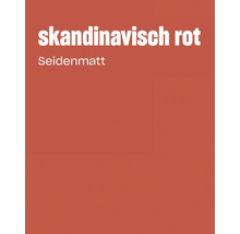 Wandfarbe in skandinavisch rot mit seidenmatter Oberfläche