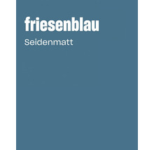 Wandfarbe in Friesenblau mit seidenmatter Oberfläche