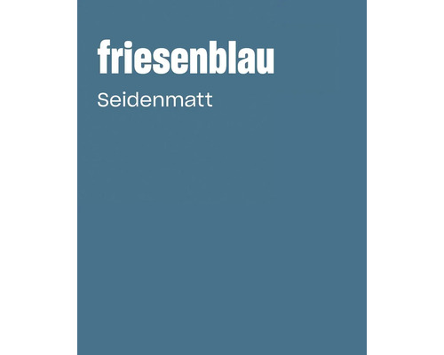 Wandfarbe in Friesenblau mit seidenmatter Oberfläche