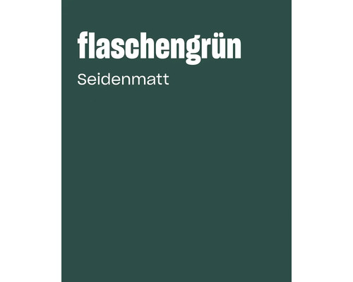 Wandfarbe in Flaschengrün mit seidenmatter Oberfläche.