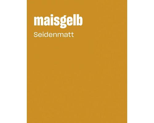 Farbkarte in Maisgelb mit seidenmatter Oberfläche zur Wandgestaltung