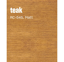 Holzlasur Farbton Teak mit matter Oberflaeche RC 545