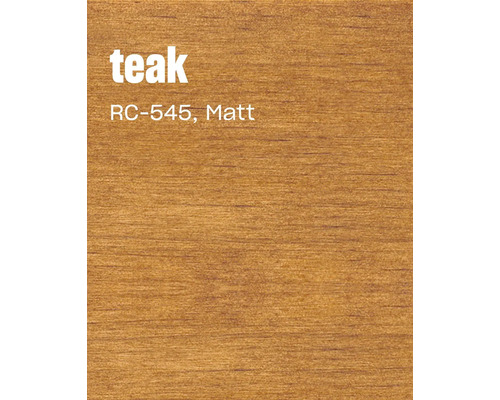 Holzlasur Farbton Teak mit matter Oberflaeche RC 545