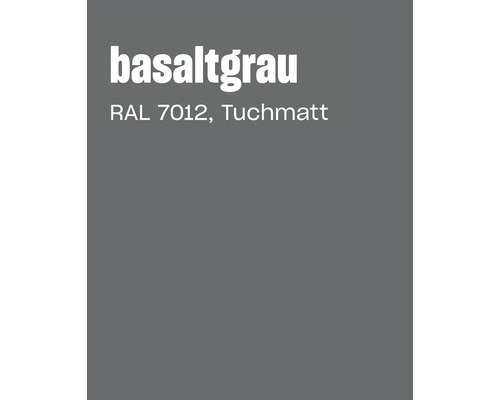 Farbkarte in Basaltgrau RAL 7012 mit tuchmatter Oberfläche