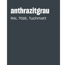 Farbkarte Anthrazitgrau RAL 7016 Tuchmatt für Oberflächengestaltung