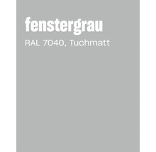 Farbmuster Fenstergrau in RAL 7040 mit tuchmatter Oberfläche