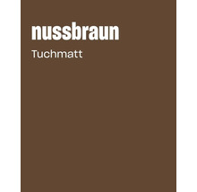 Farbkarte in Nussbraun mit tuchmatter Oberfläche