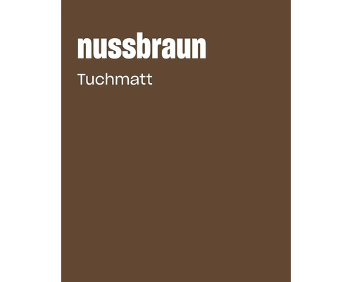 Farbkarte in Nussbraun mit tuchmatter Oberfläche