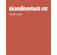 Farbkarte in skandinavisch rot mit tuchmatter Oberfläche