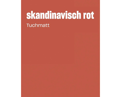 Farbkarte in skandinavisch rot mit tuchmatter Oberfläche