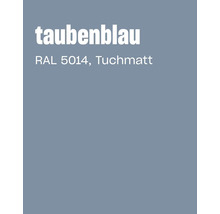 Farbkarte in Taubenblau RAL 5014 mit tuchmatter Oberflächenstruktur