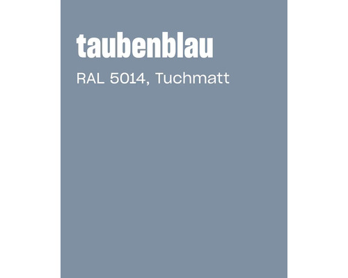 Farbkarte in Taubenblau RAL 5014 mit tuchmatter Oberflächenstruktur