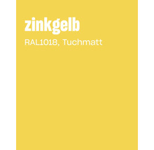 Farbmuster Zinkgelb RAL 1018 in tuchmatt