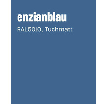 Farbmuster Enzianblau RAL 5010 in Tuchmatt