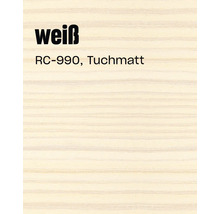 Holzoberfläche in Weiß mit tuchmatter Optik und Modellnummer RC-990