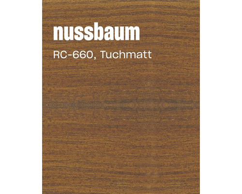 Holzmuster Nussbaum in tuchmatter Ausführung mit der Bezeichnung RC 660