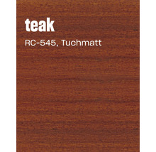 Holzmuster im Farbton Teak mit der Bezeichnung RC-545 und Tuchmatt Oberfläche
