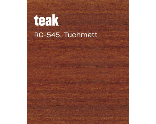 Holzmuster im Farbton Teak mit der Bezeichnung RC-545 und Tuchmatt Oberfläche