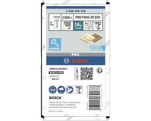 Bosch Pro Haftnägel 32 Millimeter für Druckluftnagler im Zweitausender Pack