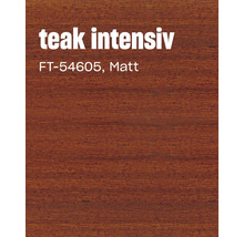 Holzmuster Teak intensiv FT 54605 mit matter Oberfläche als Farbbeispiel für Holzlasur oder Holzöl.