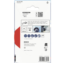 Rückseite der Verpackung für ein Bosch Expert ACZ 85 RD4 Diamant-Segmentsägeblatt für Multifunktionswerkzeuge mit Kompatibilitätsliste.
