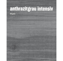 Holzoberfläche in intensiver anthrazitgrauer Farbe mit matter Textur.