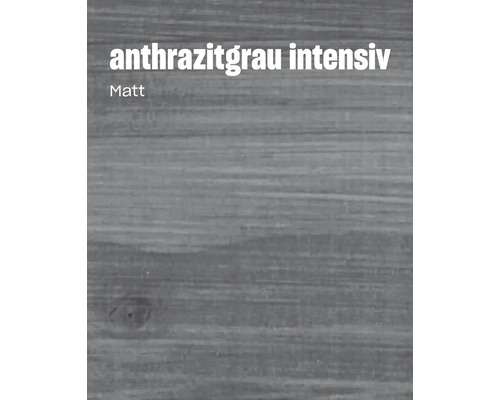 Holzoberfläche in intensiver anthrazitgrauer Farbe mit matter Textur.