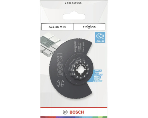 Bosch Starlock Segmentsägeblatt ACZ 85 MT4 für Multitool zum Schneiden von mineralischen Materialien und Fliesen