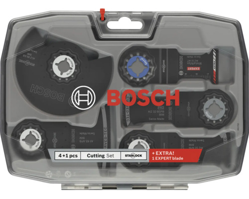 Bosch Starlock Oszillationswerkzeug Sägeblatt Set 4 plus 1 Teilig im Kunststoffkoffer