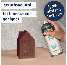 Helton Aqua Colours Sprühlack Schokoladenbraun matt, geruchsneutral für Innenräume, Sprühabstand 10 bis 20 Zentimeter.