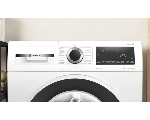 Bosch Serie 4 Waschtrockner mit Bedienblende und Programmwähler