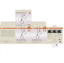 Verpackung der Osram Circle Pendant LED Hängeleuchte mit einstellbarer Lichtfarbe und Textilkabel.