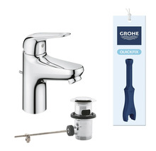Grohe Waschtischarmatur mit Ablaufgarnitur und Montagewerkzeug