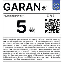 Fünf Jahre Herstellergarantie für das Paulmann Licht GmbH Produkt mit der Artikelnummer 97762.